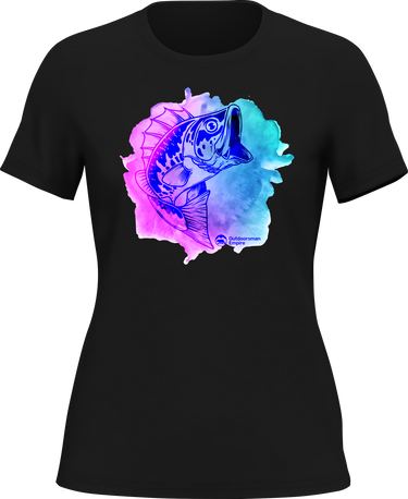 Watercolor Fishing T-Shirt for Women